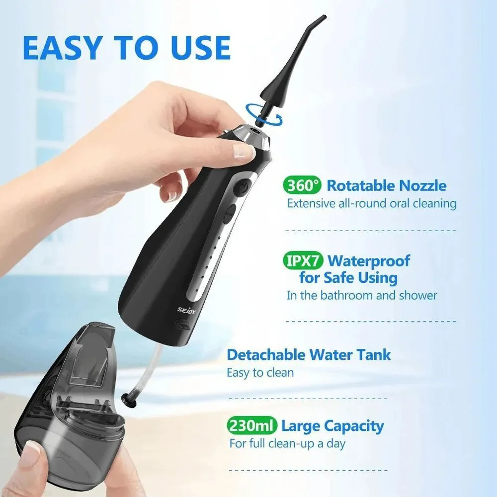 Water Flosser Waterpik Teeth Cleaner Cordless and Rechargeable